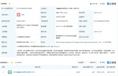 協(xié)鑫能科布局山東市場(chǎng)，在聊城成立新公司拓展機(jī)動(dòng)車充電銷售業(yè)務(wù)
